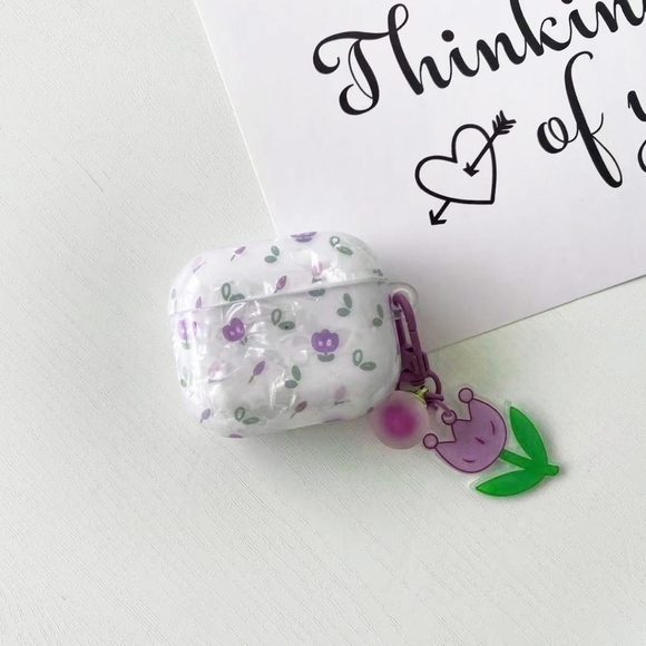 Airpods Case, Airpods Pro Case, Airpods 3rd Gen Case Pearl Flowers - Picture 3 of 6